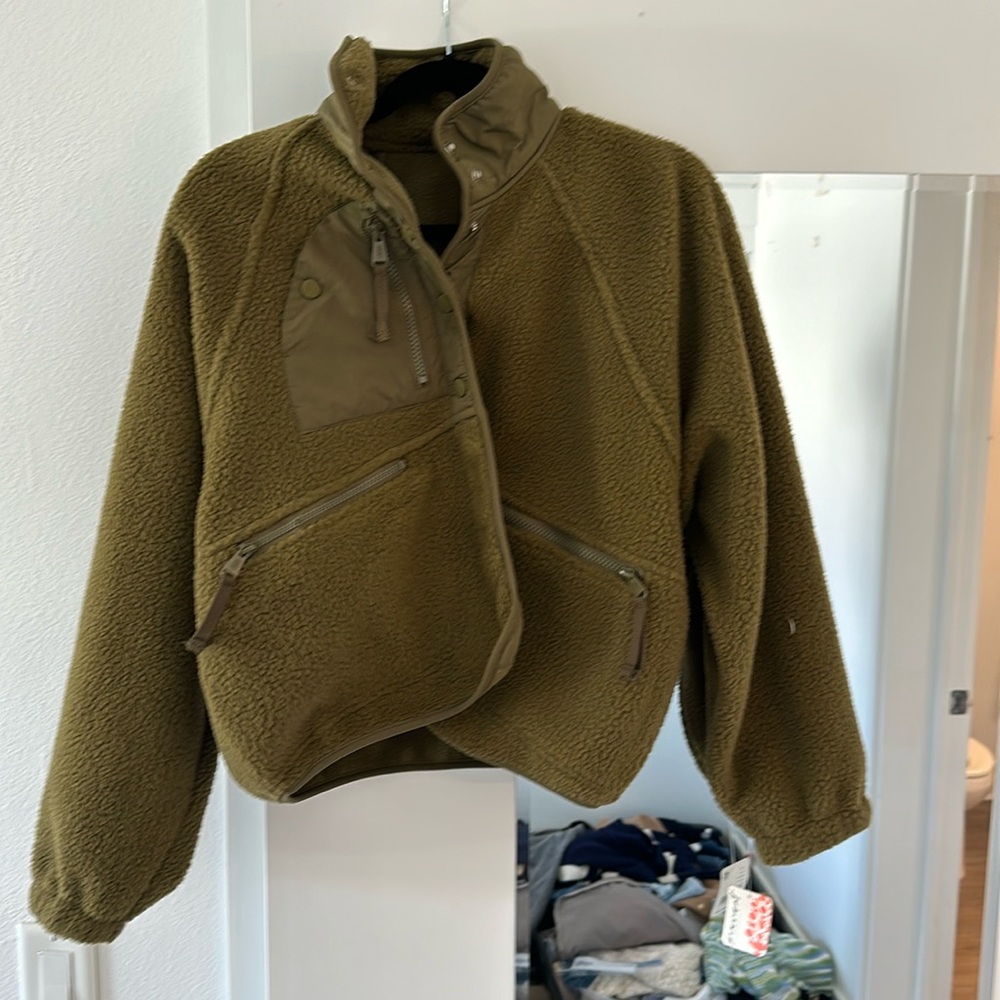 Free People Green Fleece